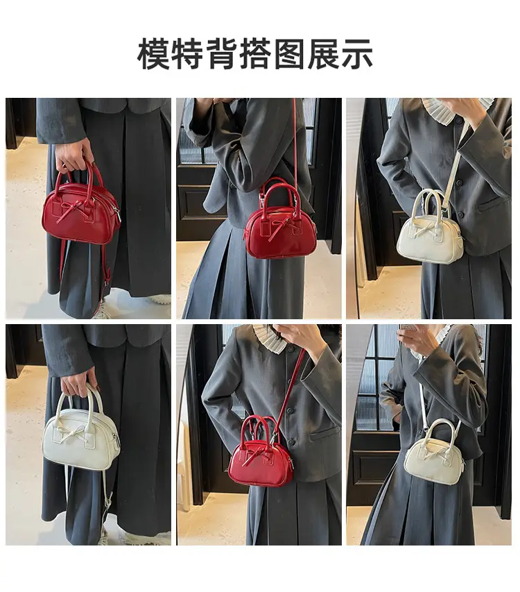 Light Cream Korean Style Bow Shoulder Crossbody Bag — feature 8