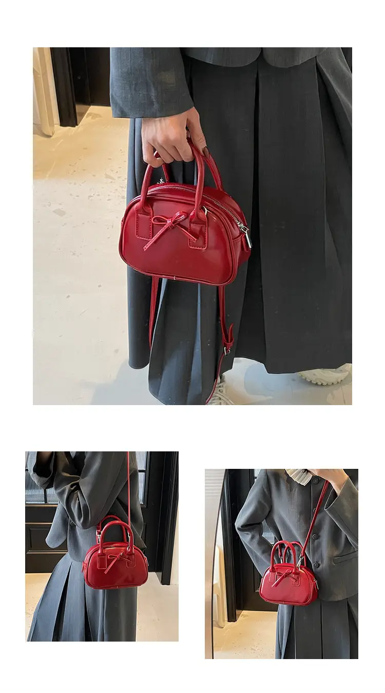 Light Cream Korean Style Bow Shoulder Crossbody Bag — feature 9