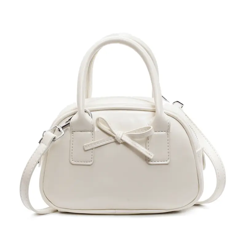 Light Cream Korean Style Bow Shoulder Crossbody Bag