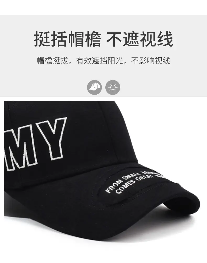 FUMY Retro Black Baseball Cap for Men Women — feature 2
