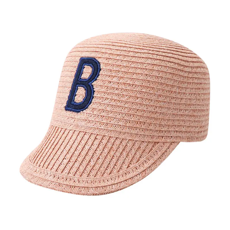 New Straw Letter Cap for Men Women Summer Travel Sunshade Hat