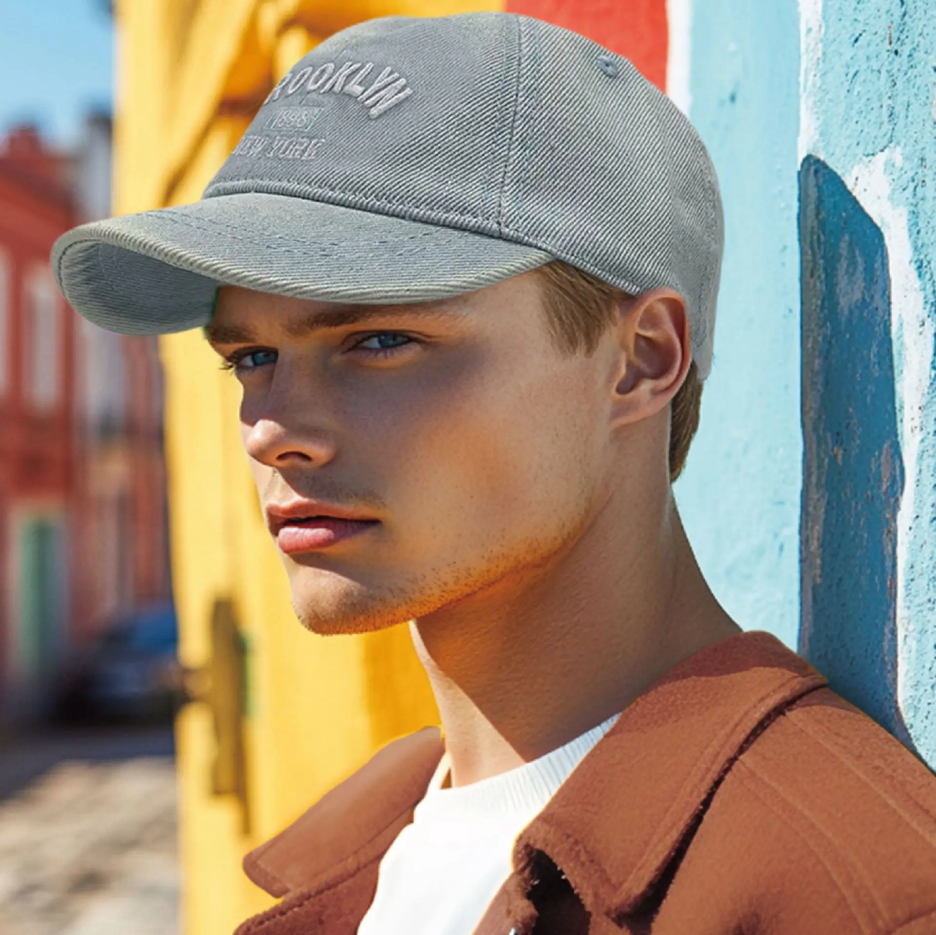 Men's Blue Brooklyn Embroidered Baseball Cap