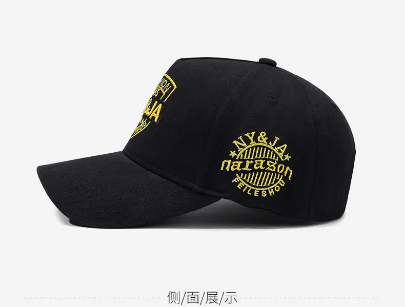 Men's Black Embroidered Cap NY&JA Fashion 1985 — feature 10