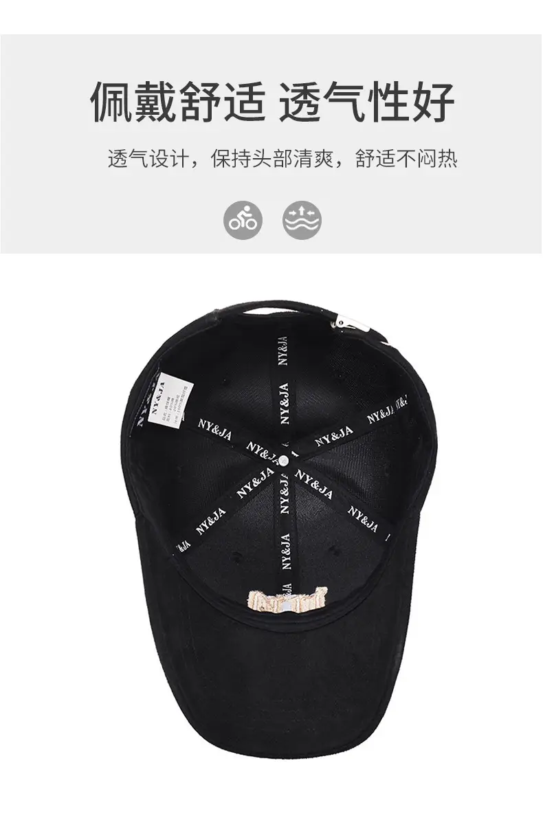 New Korean Style Embroidered Cap Women Men Spring Autumn Sunshade Baseball Cap — feature 5