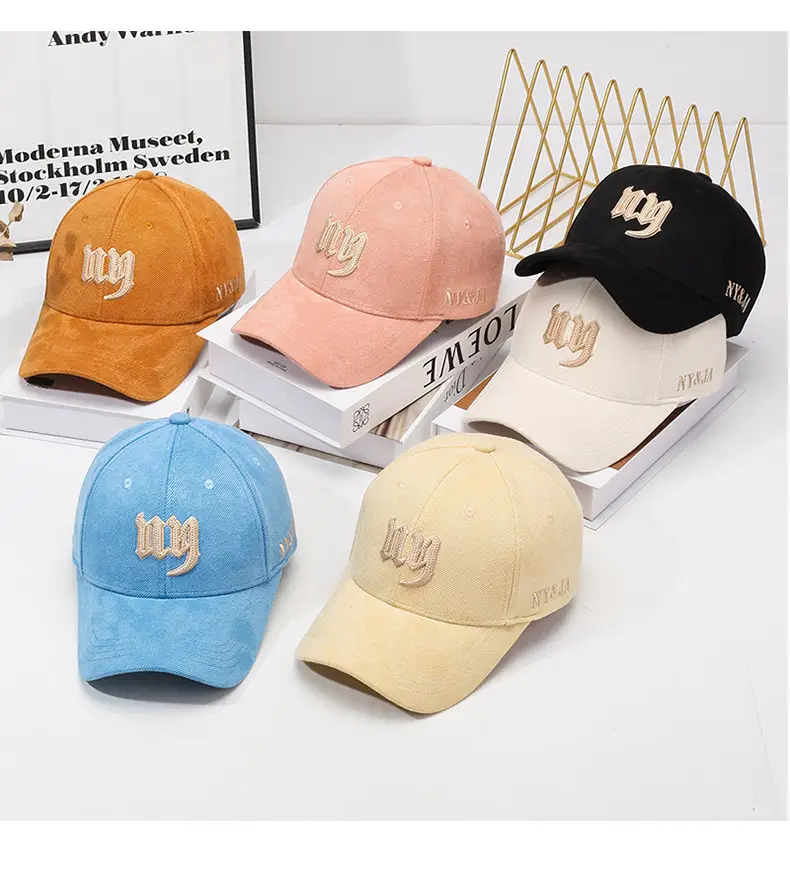 New Korean Style Embroidered Cap Women Men Spring Autumn Sunshade Baseball Cap — feature 8