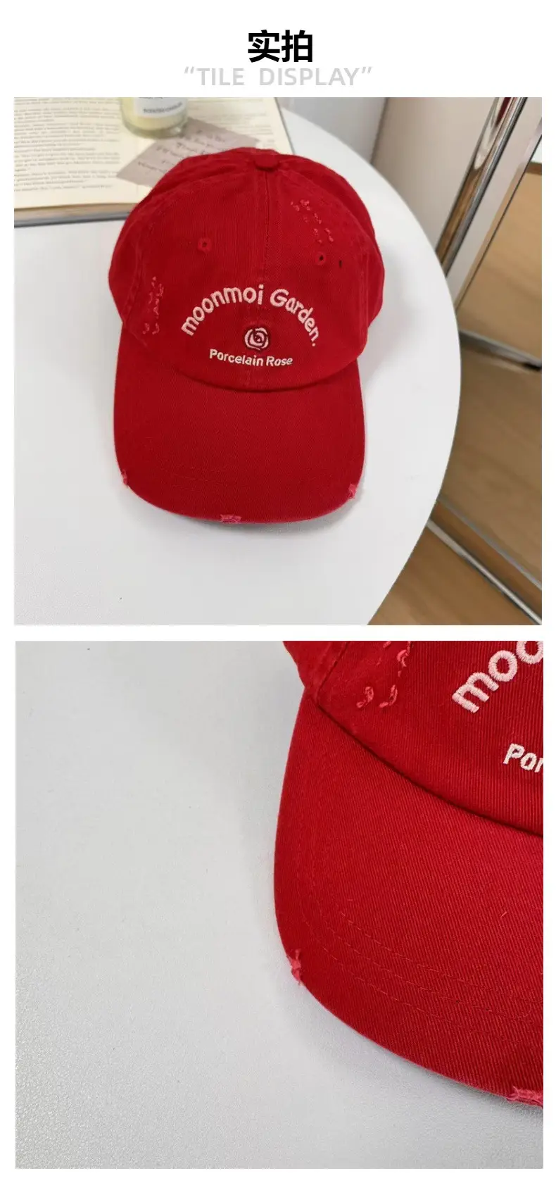 Korean Style Camouflage Key Embroidered Cap Women — feature 6