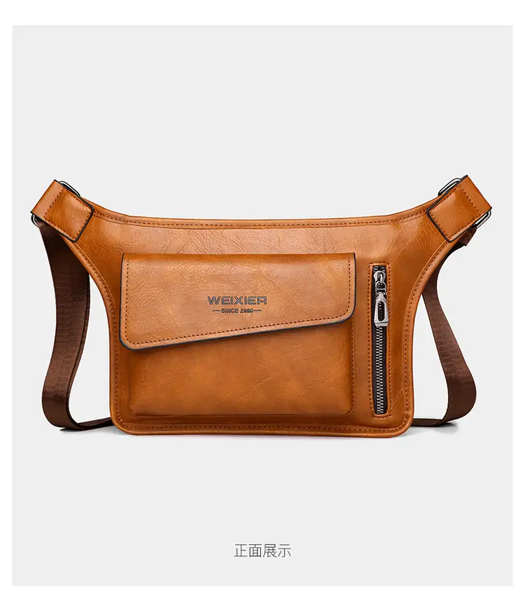 Men's Waterproof Crossbody Bag Tan Large Capacity — feature 24