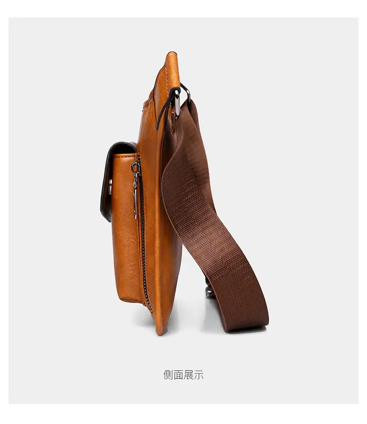 Men's Waterproof Crossbody Bag Tan Large Capacity — feature 26