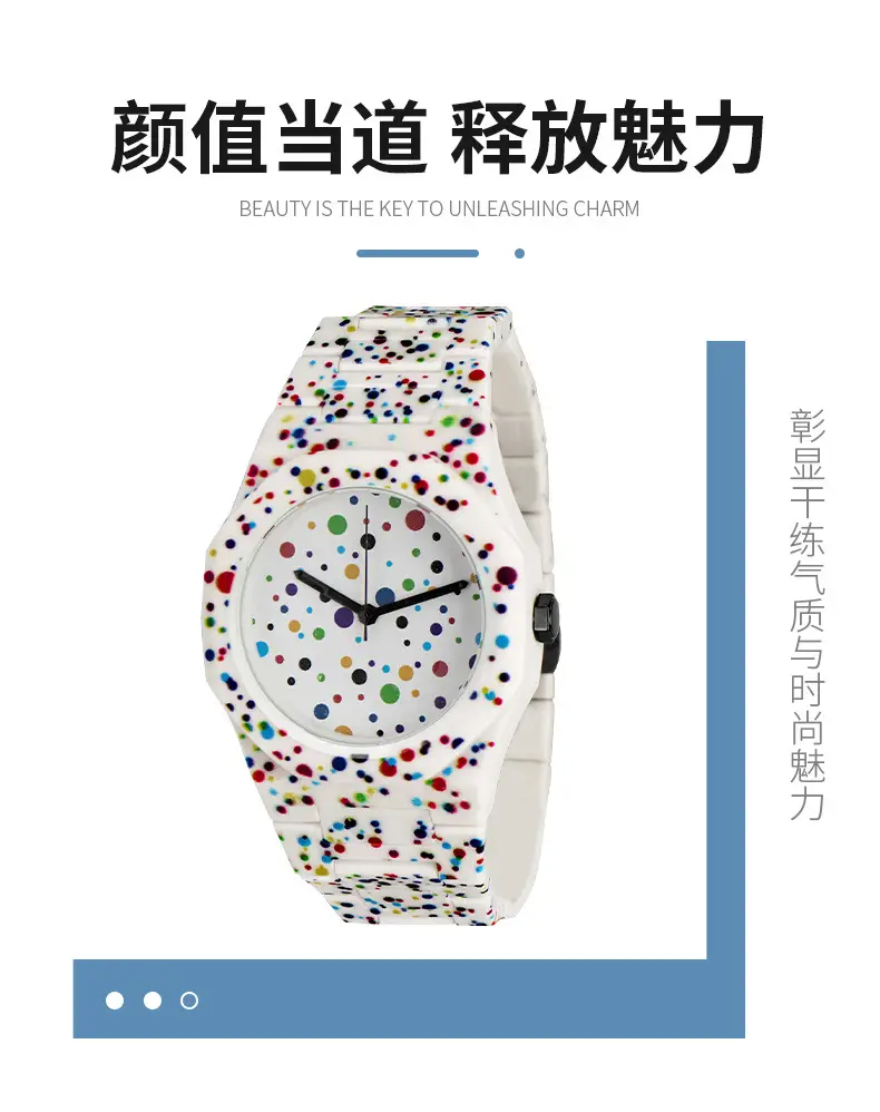 Student Quartz Watch Color Spotted Sports Wear — feature 3