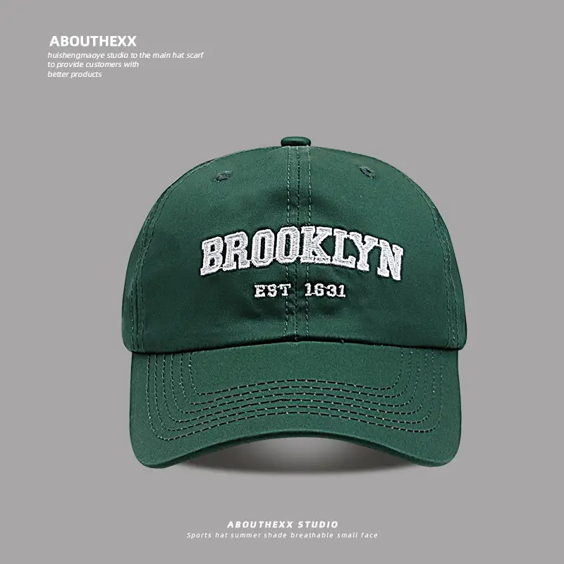 Green Brooklyn Embroidered Baseball Cap for Women — feature 8