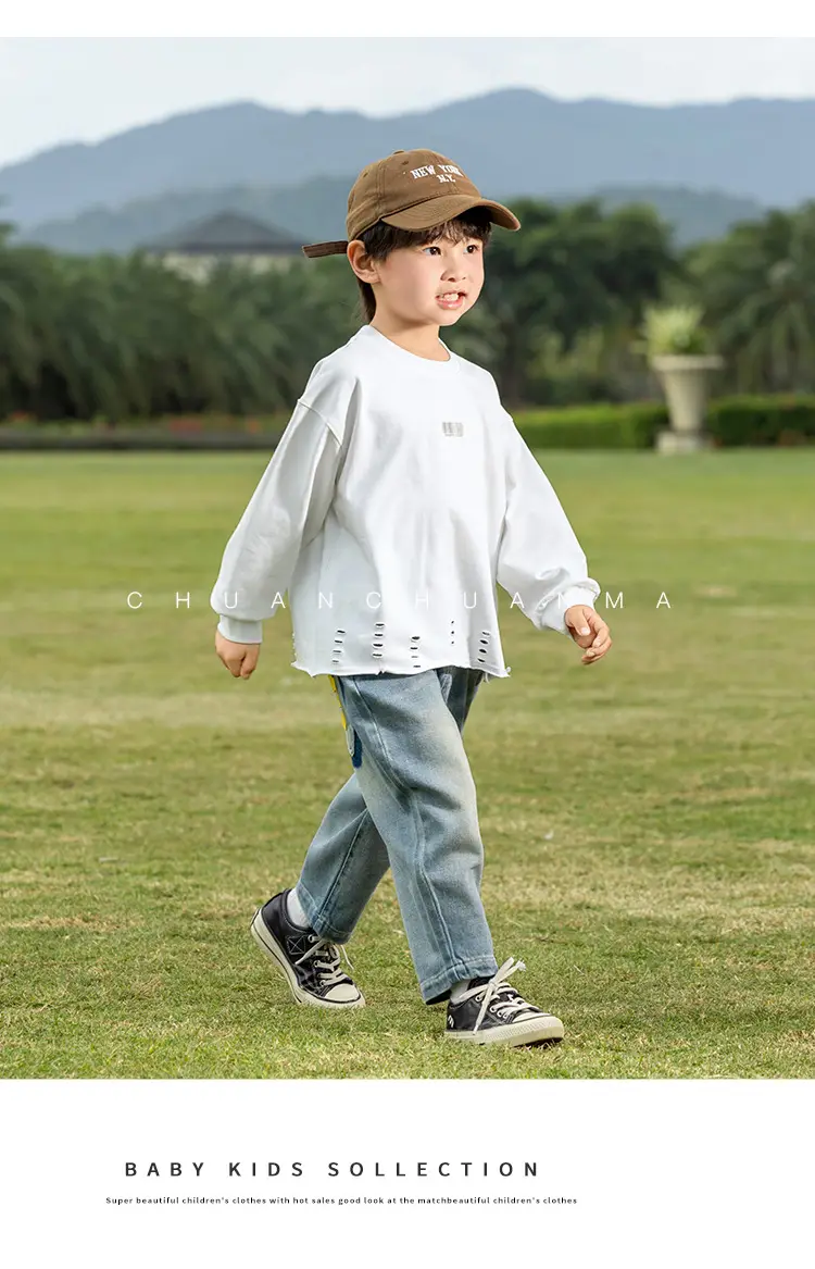 Kids Korean Style Hoodie Set for Boys All Match — feature 14