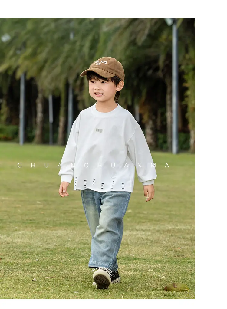 Kids Korean Style Hoodie Set for Boys All Match — feature 15