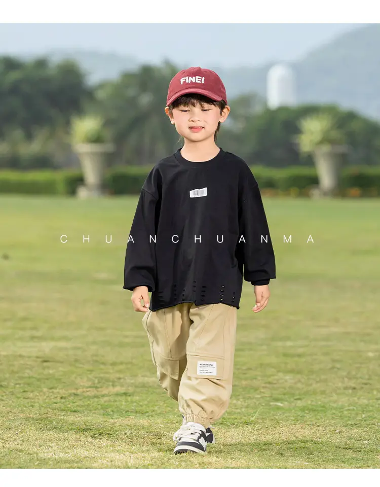 Kids Korean Style Hoodie Set for Boys All Match — feature 21