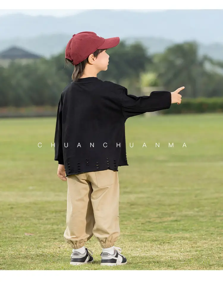 Kids Korean Style Hoodie Set for Boys All Match — feature 22
