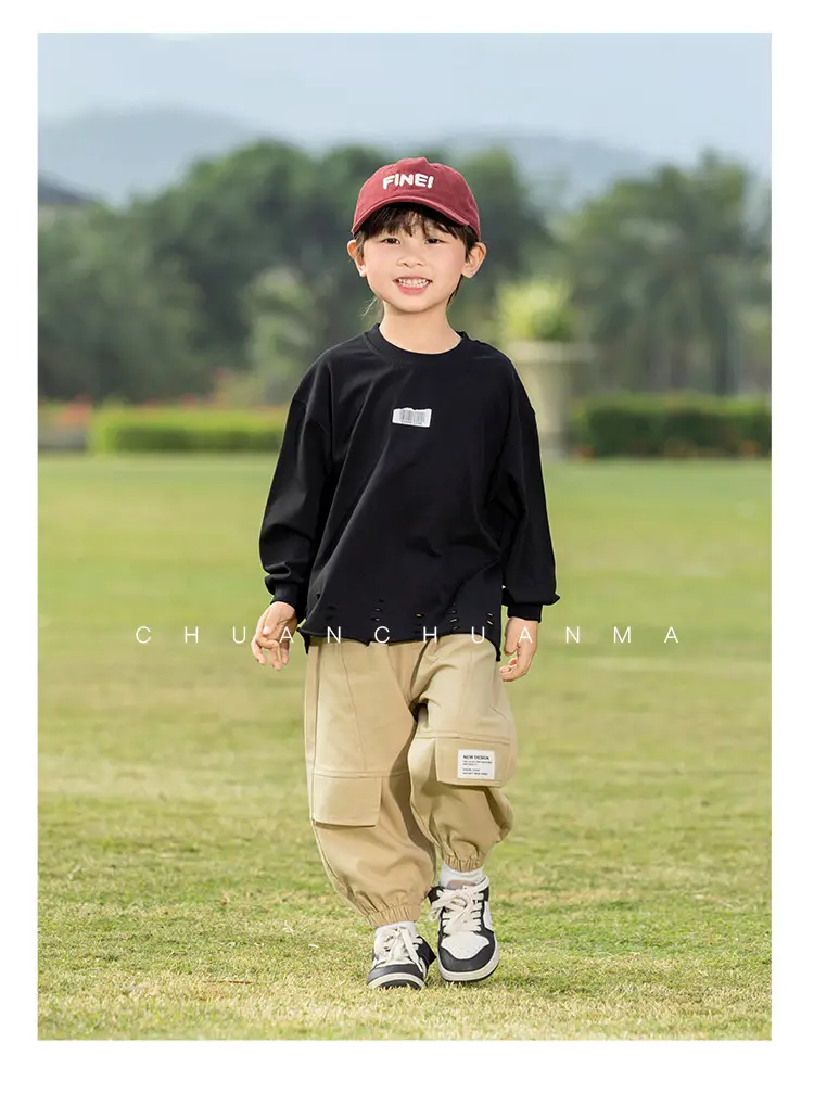 Kids Korean Style Hoodie Set for Boys All Match — feature 24