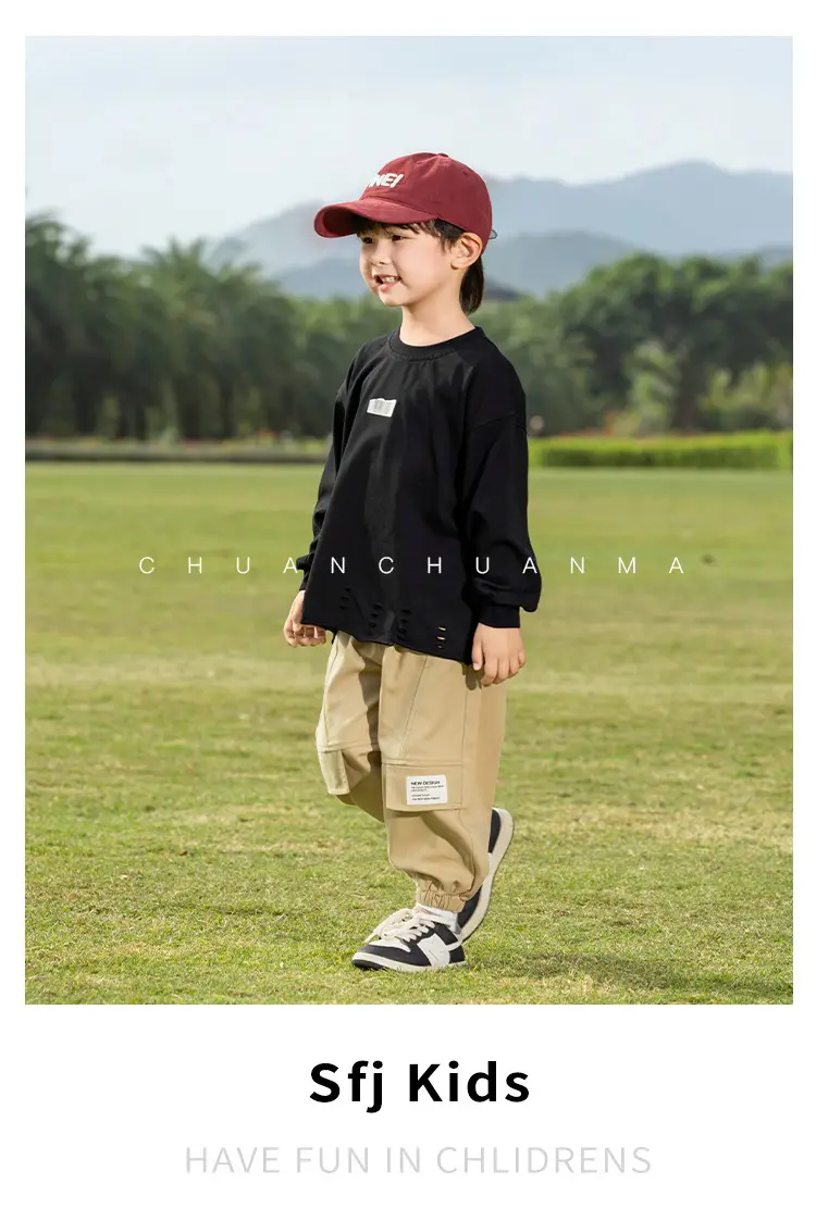 Kids Korean Style Hoodie Set for Boys All Match — feature 26