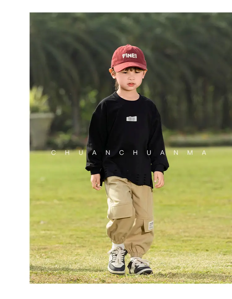 Kids Korean Style Hoodie Set for Boys All Match — feature 27