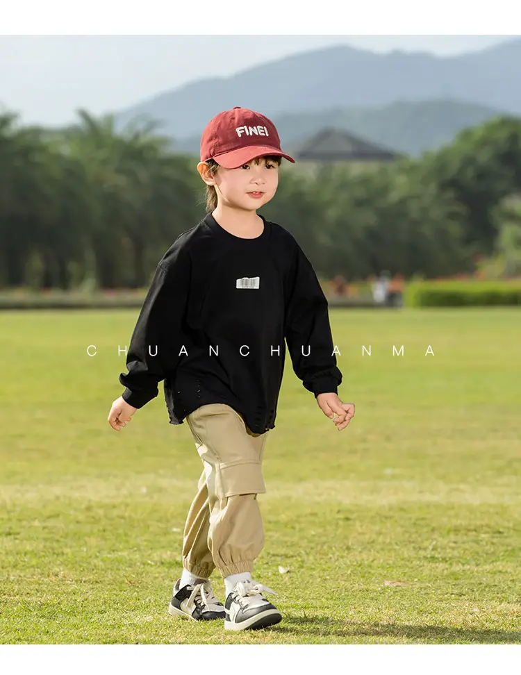 Kids Korean Style Hoodie Set for Boys All Match — feature 29