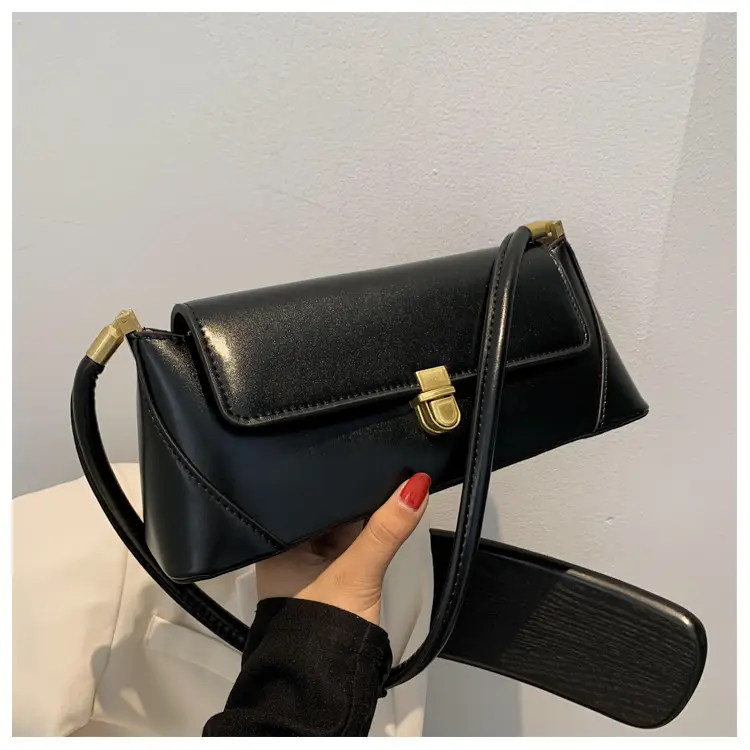 Black Leather Single Shoulder Bag for Women 2025 — feature 22