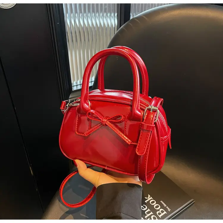 Red Bowknot Shell Handbag for Women — feature 11