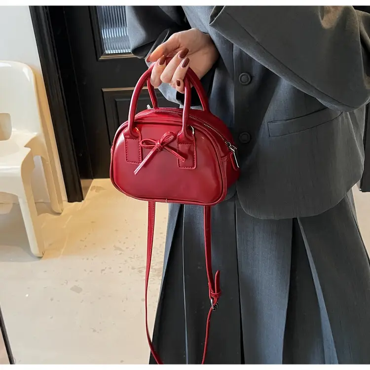 Red Bowknot Shell Handbag for Women — feature 15