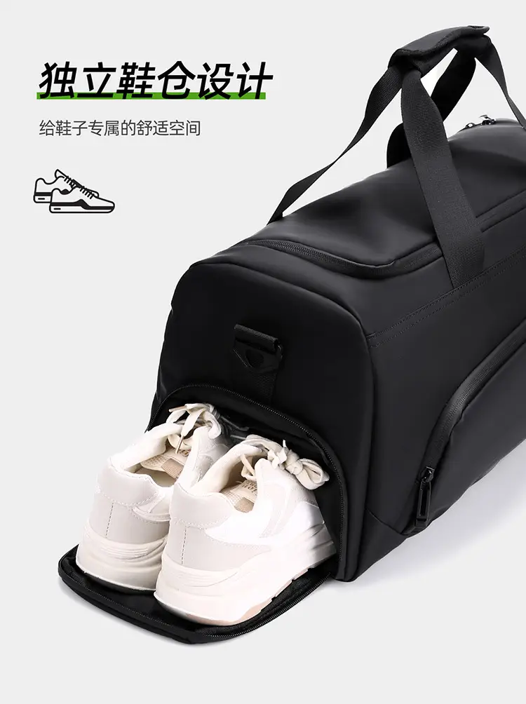 Grey Multi-Function Shoulder Bag for Travel & Fitness — feature 11