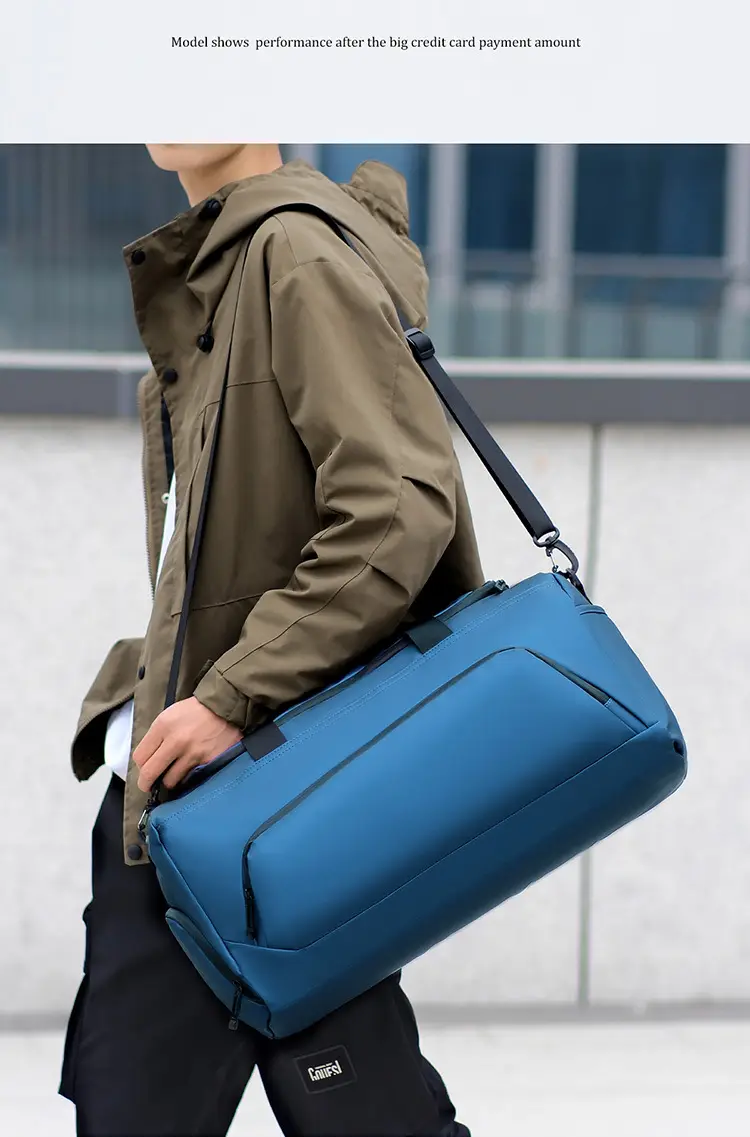 Grey Multi-Function Shoulder Bag for Travel & Fitness — feature 22