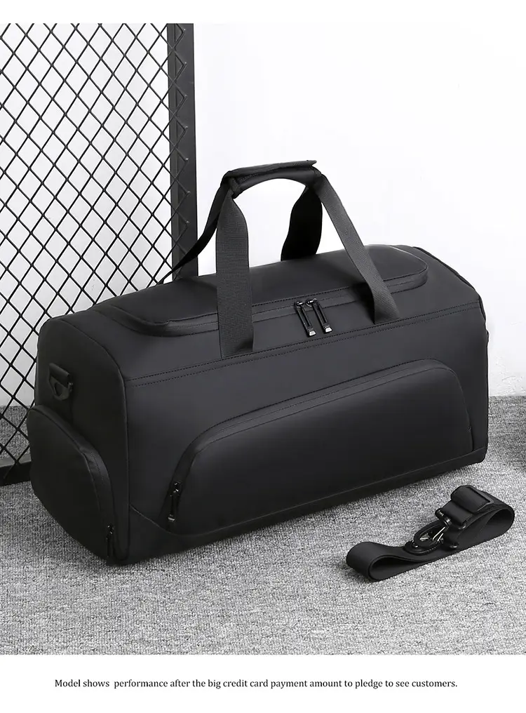 Grey Multi-Function Shoulder Bag for Travel & Fitness — feature 24