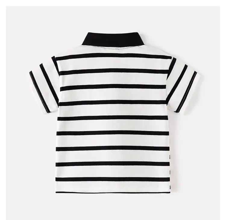 Boys Navy Striped Polo Shirt Summer 2025 — feature 11