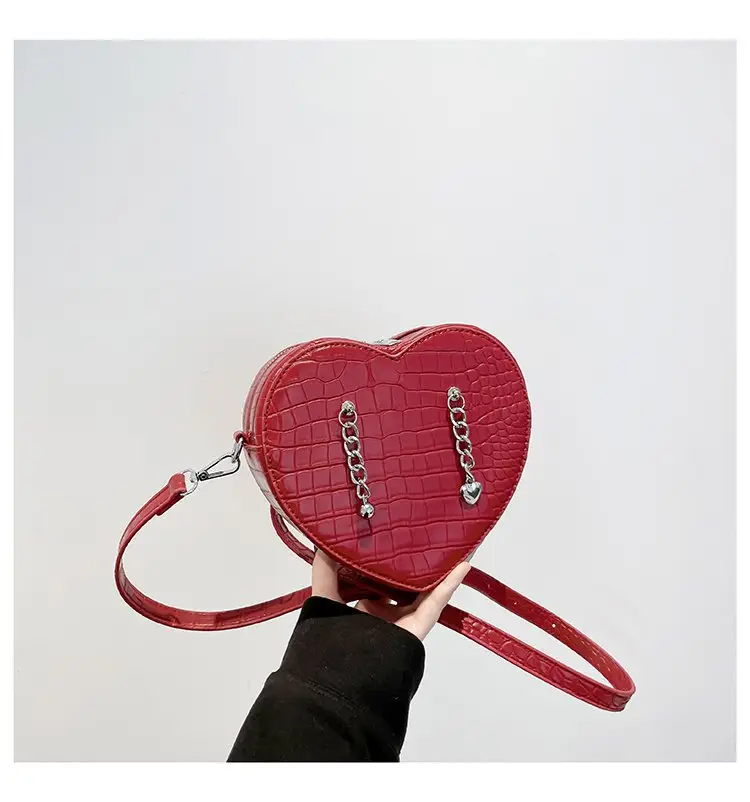 Heart Shape Red PU Chain Bag for Women — feature 13
