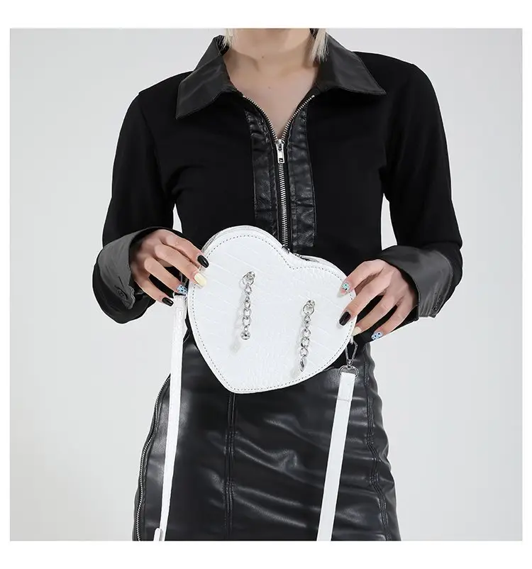 Heart Shape Red PU Chain Bag for Women — feature 2