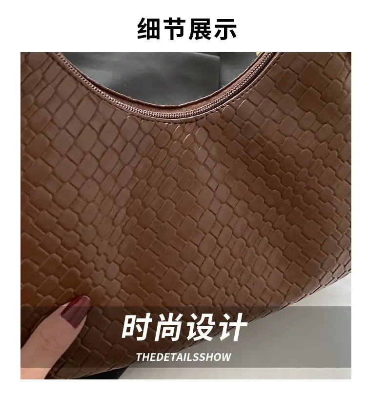 Retro Woven Diamond Bag for Women Casual Commute — feature 3