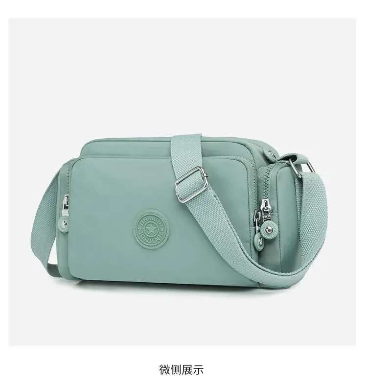Women Crossbody Bag Water Resistant Nylon Tan — feature 13