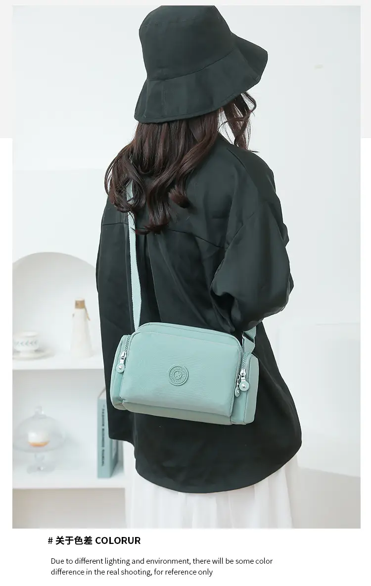 Women Crossbody Bag Water Resistant Nylon Tan — feature 23