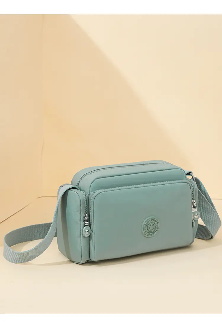 Women Crossbody Bag Water Resistant Nylon Tan — feature 28
