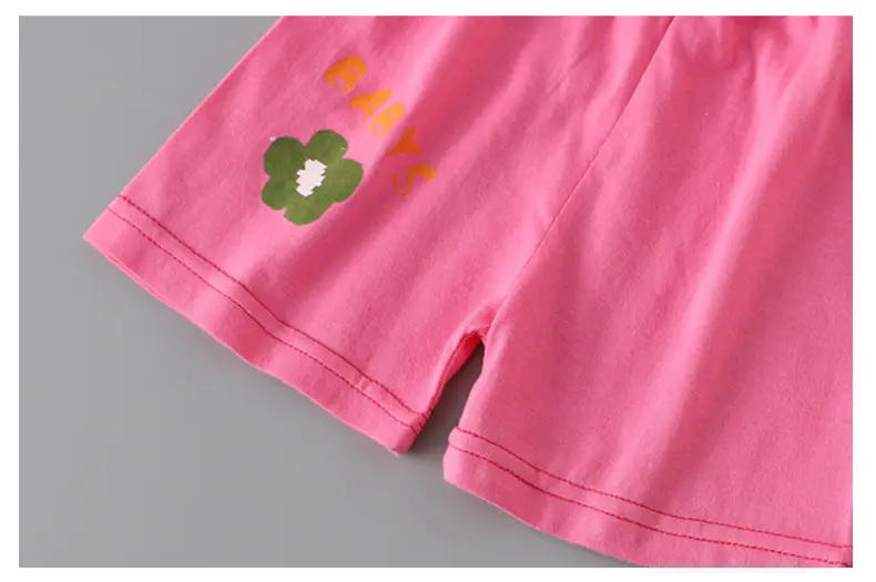 Kids Cotton T-Shirt Shorts Set Blue Gray Summer — feature 21