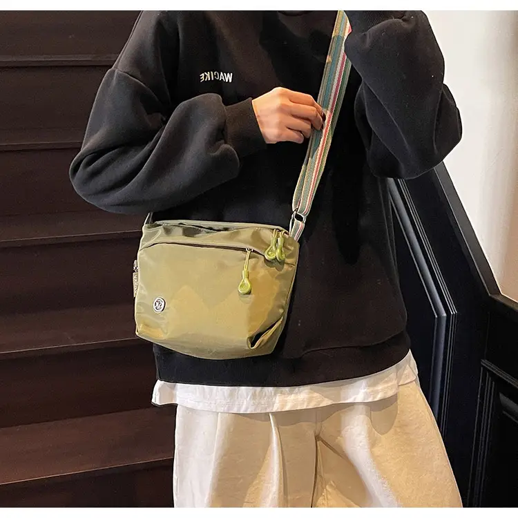 Red Nylon Crossbody Bag for Women Lightweight Commuter Mobile Bag — feature 10