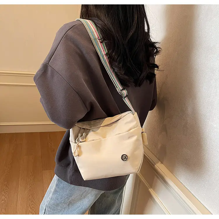 Red Nylon Crossbody Bag for Women Lightweight Commuter Mobile Bag — feature 17