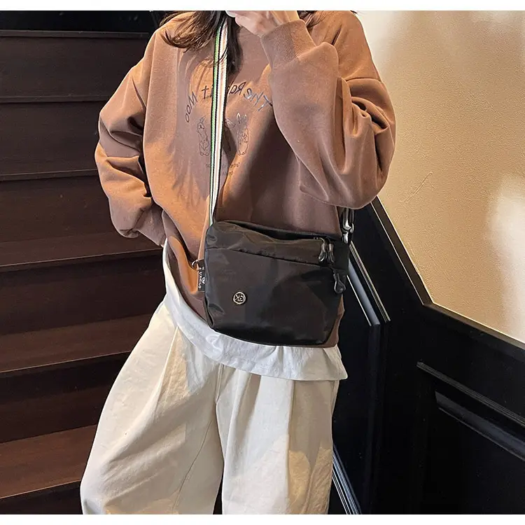 Red Nylon Crossbody Bag for Women Lightweight Commuter Mobile Bag — feature 23