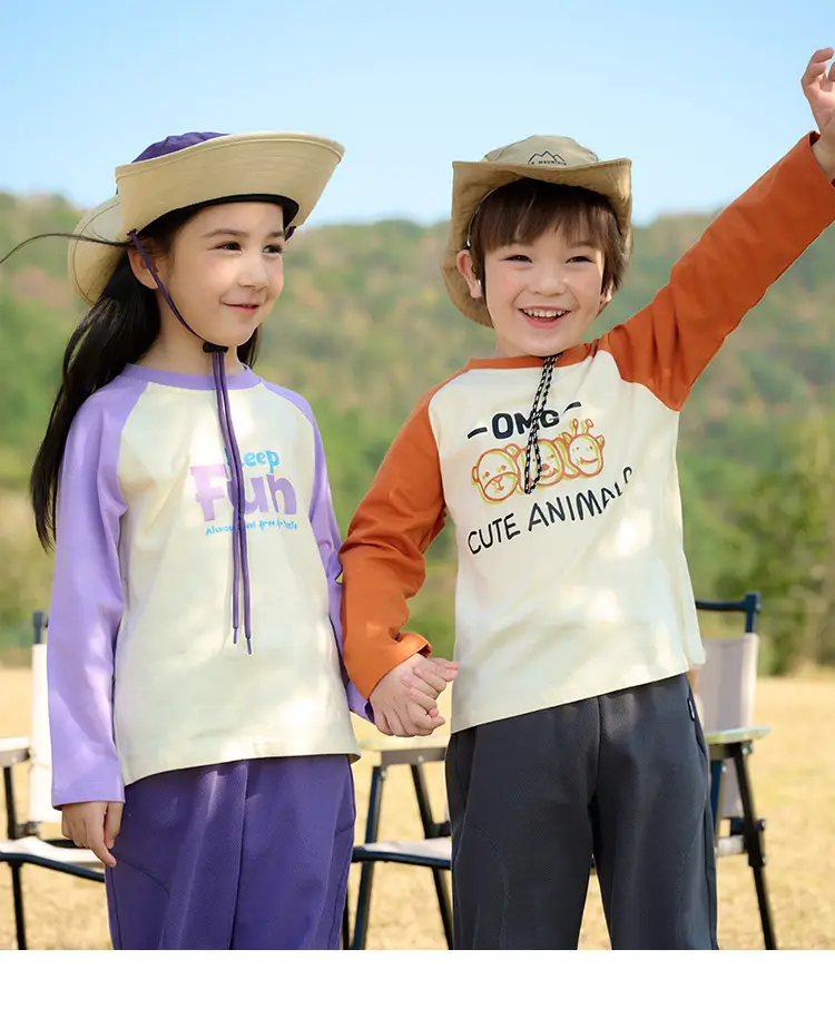 Miantiantang Pure Cotton Boys' Long Sleeve T-Shirt Set — feature 16