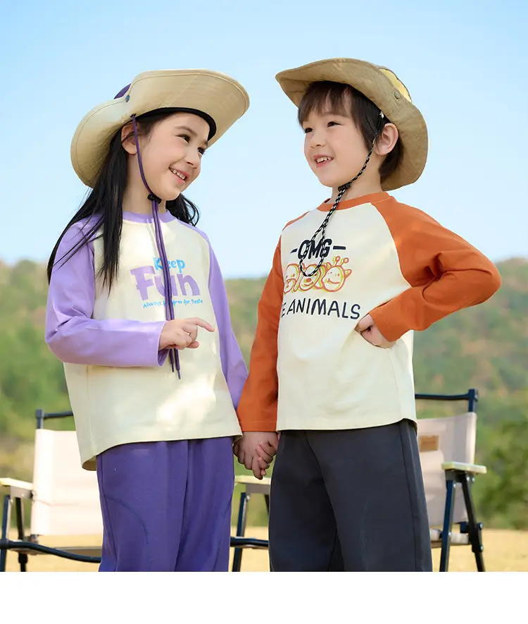Miantiantang Pure Cotton Boys' Long Sleeve T-Shirt Set — feature 18