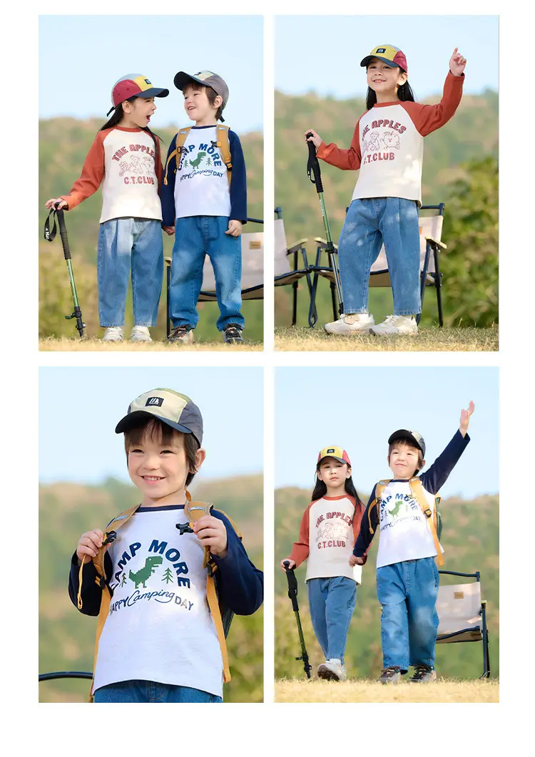 Miantiantang Pure Cotton Boys' Long Sleeve T-Shirt Set — feature 34