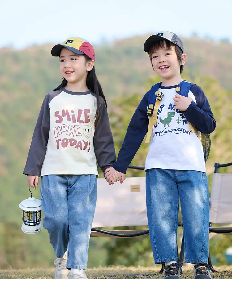 Miantiantang Pure Cotton Boys' Long Sleeve T-Shirt Set — feature 35