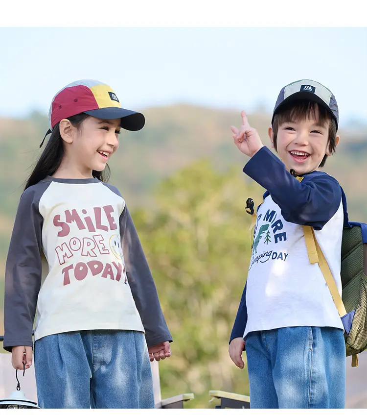 Miantiantang Pure Cotton Boys' Long Sleeve T-Shirt Set — feature 37