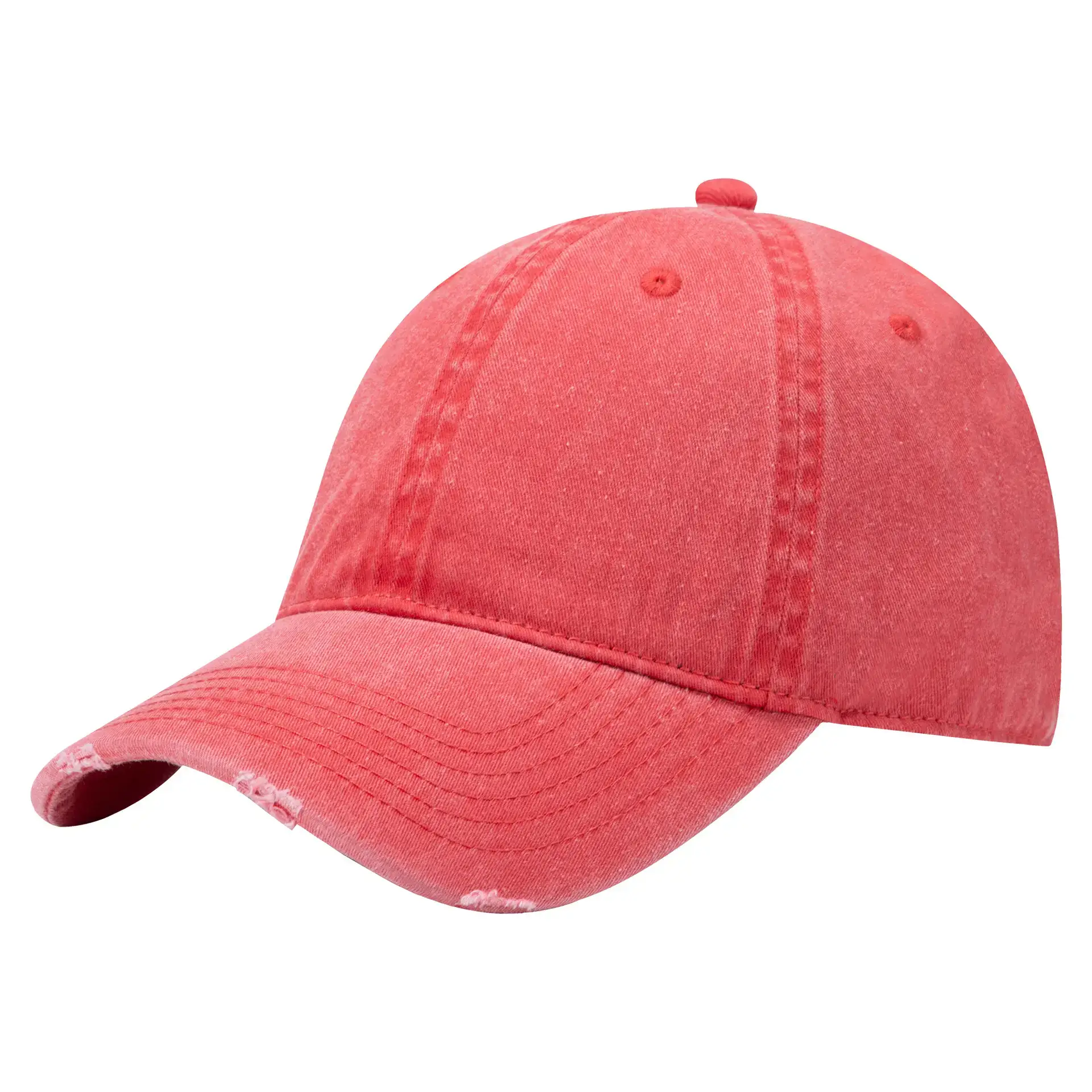 Grey Wash & Distressed Baseball Cap with Logo Print - Image 19