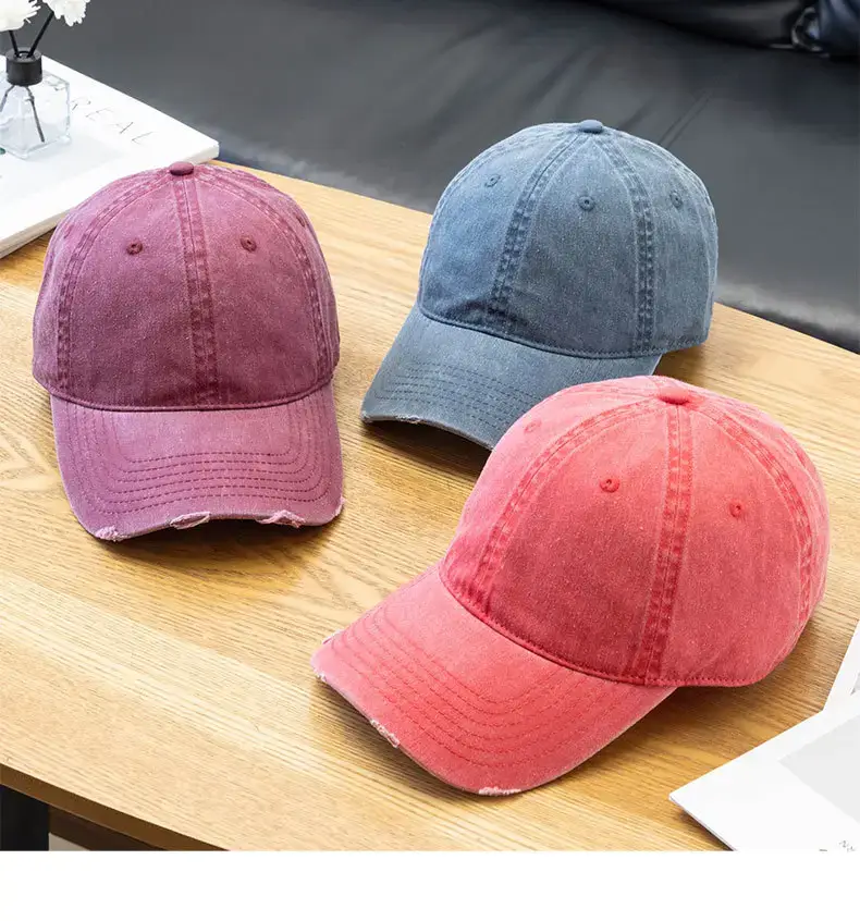 Grey Wash & Distressed Baseball Cap with Logo Print — feature 17