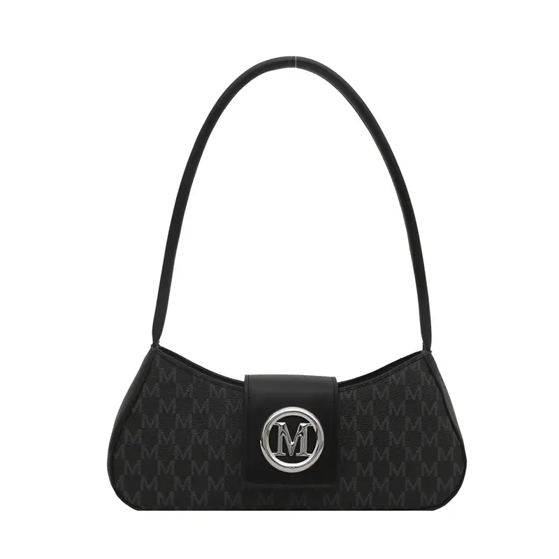 Korean Style Women's Letter Printed Shoulder Bag Brown - Image 9