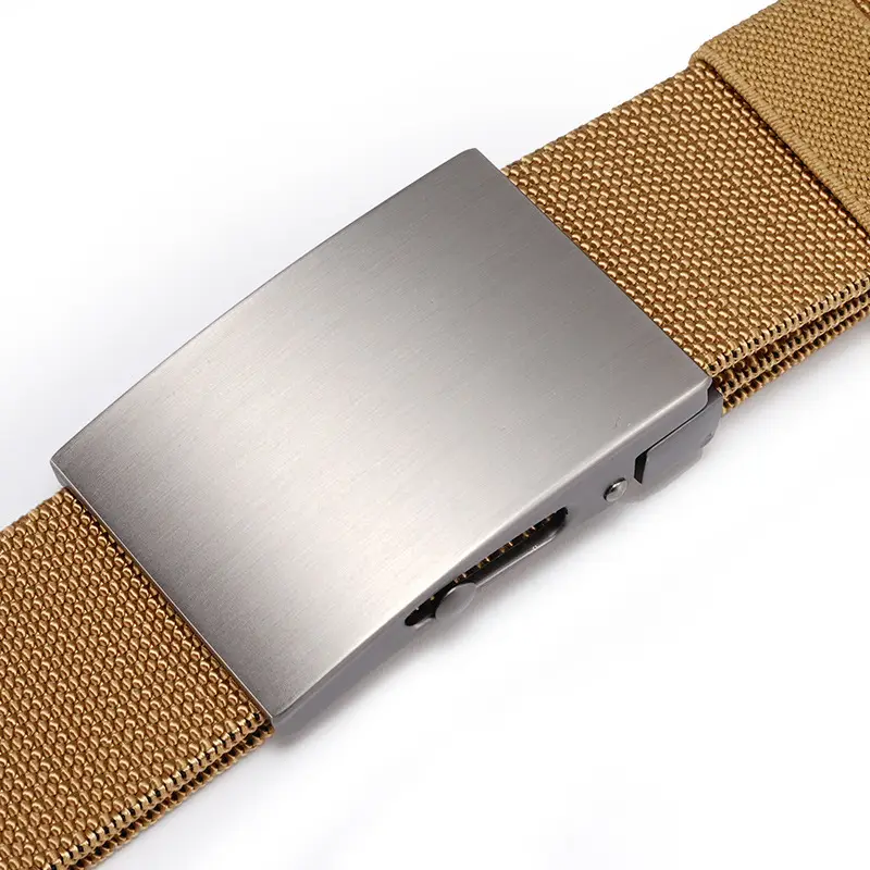 Men's Automatic Buckle Belt with Gold Mesh Strap - Image 7