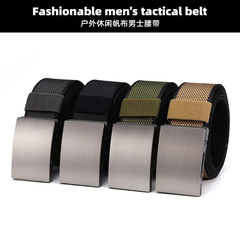 Men's Automatic Buckle Belt with Gold Mesh Strap — feature 1