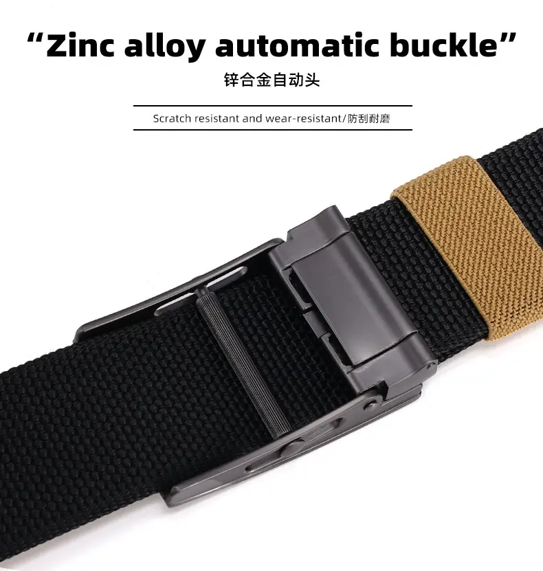 Men's Automatic Buckle Belt with Gold Mesh Strap — feature 11